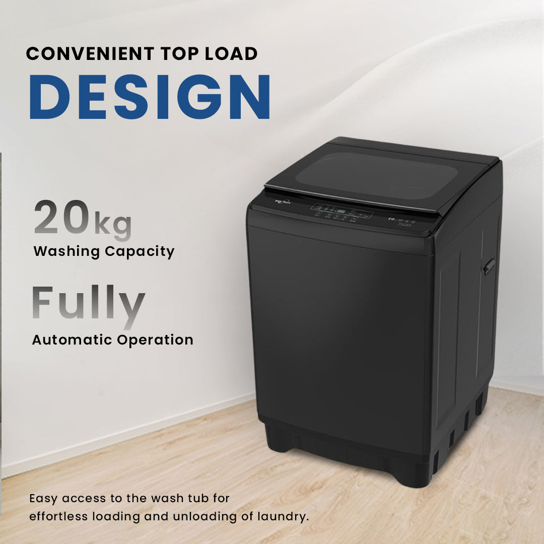 fully automatic 20 kg washing machine black top load