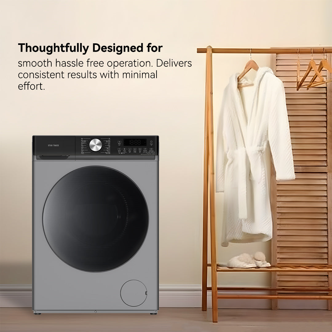 9 KG Front Load Washing Machine With BLDC Inverter Motor, 1400 RPM, 14 Programs, Fully Automatic Washer For Large Families, ESMA 5-Star