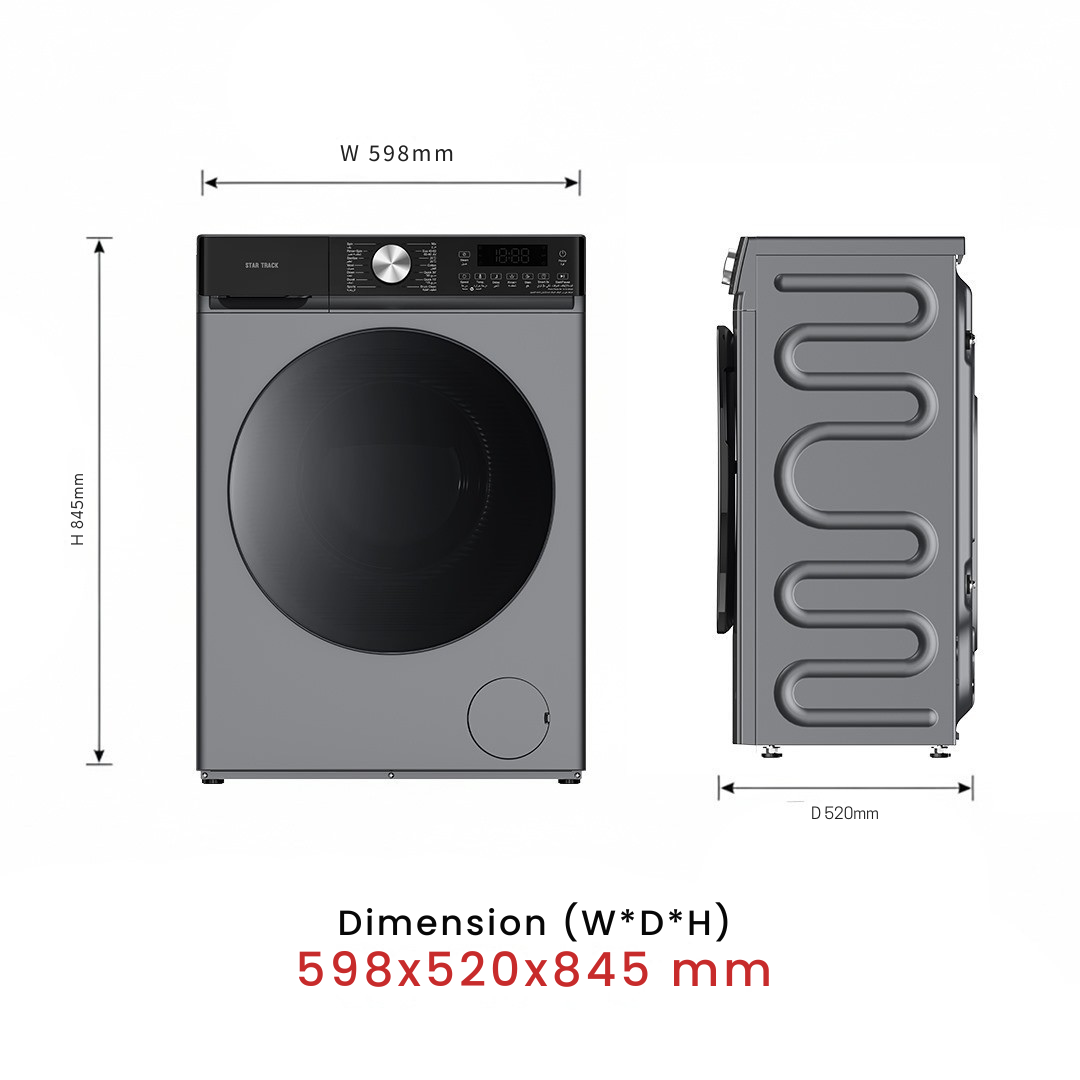 9 KG Front Load Washing Machine With BLDC Inverter Motor, 1400 RPM, 14 Programs, Fully Automatic Washer For Large Families, ESMA 5-Star