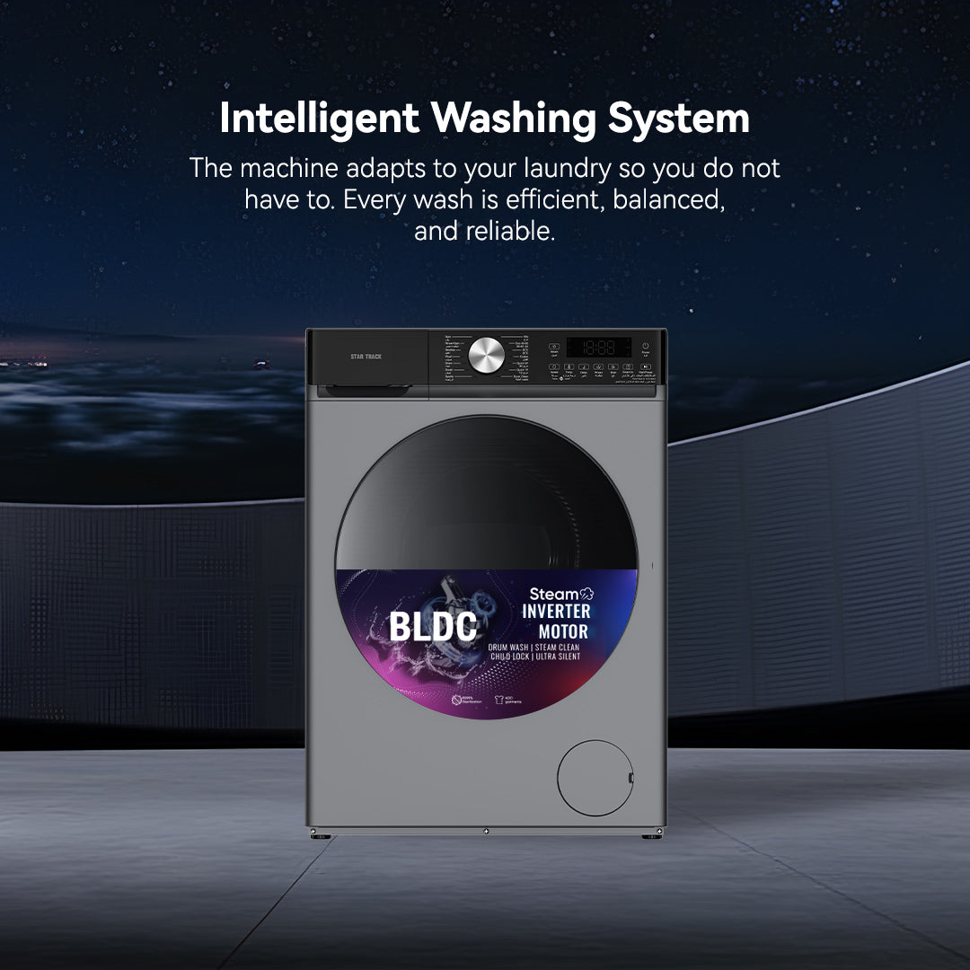 9 KG Front Load Washing Machine With BLDC Inverter Motor, 1400 RPM, 14 Programs, Fully Automatic Washer For Large Families, ESMA 5-Star