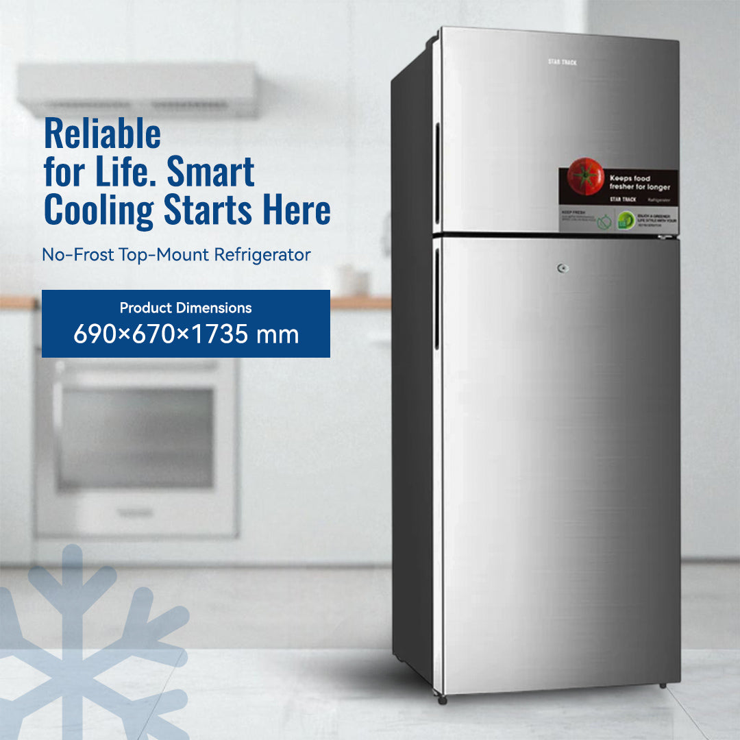 470L Top Mount Refrigerator, No Frost, Reliable for Life, Smart Technology, Multiple Air Flow, Quick Cooling