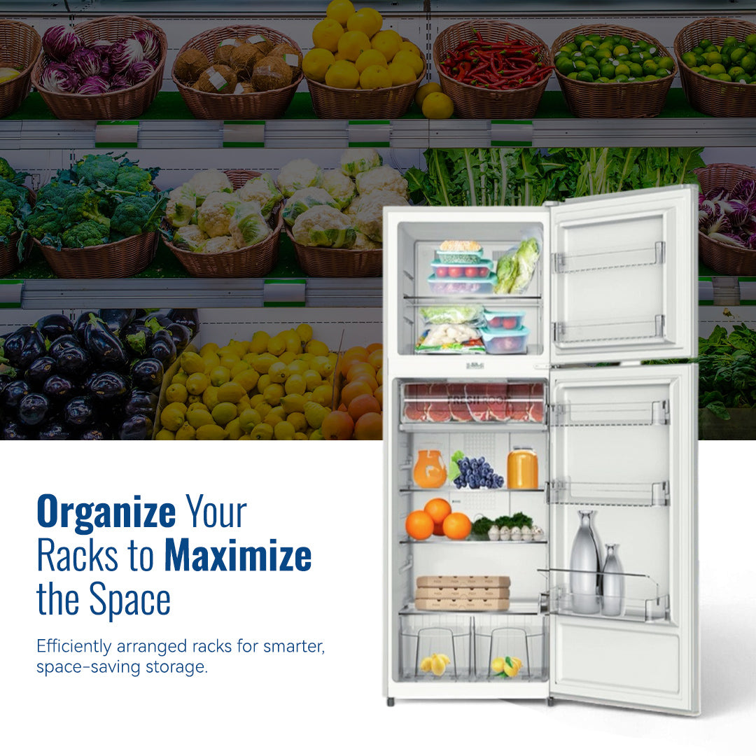 260L Top Mount Refrigerator, No Frost, Reliable for Life, Smart Technology, Multiple Air Flow, Quick Cooling