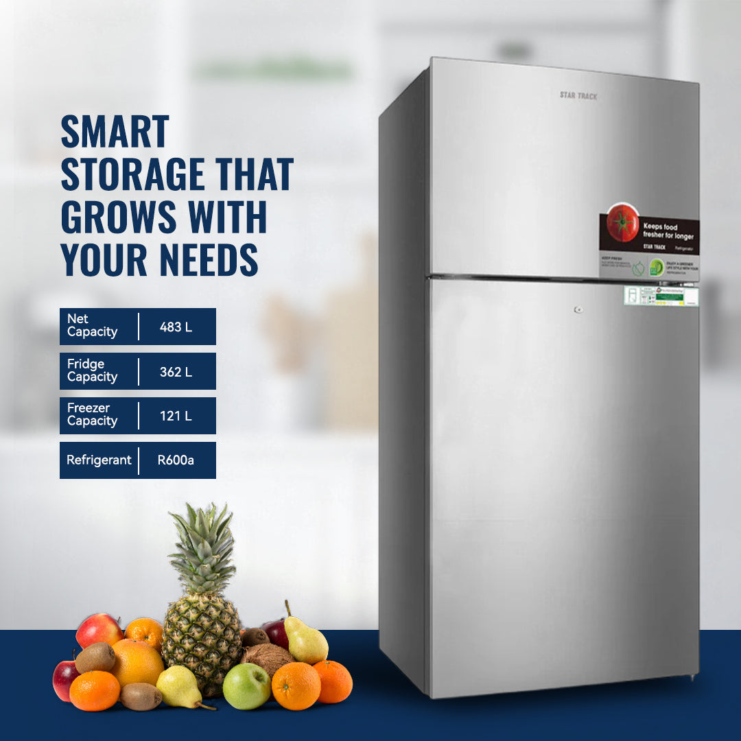 550L Top Mount Refrigerator, No Frost, Reliable for Life, Smart Technology, Multiple Air Flow, Quick Cooling