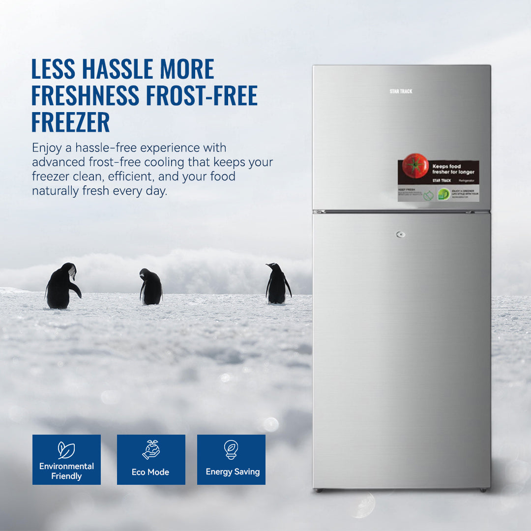 260L Top Mount Refrigerator, No Frost, Reliable for Life, Smart Technology, Multiple Air Flow, Quick Cooling