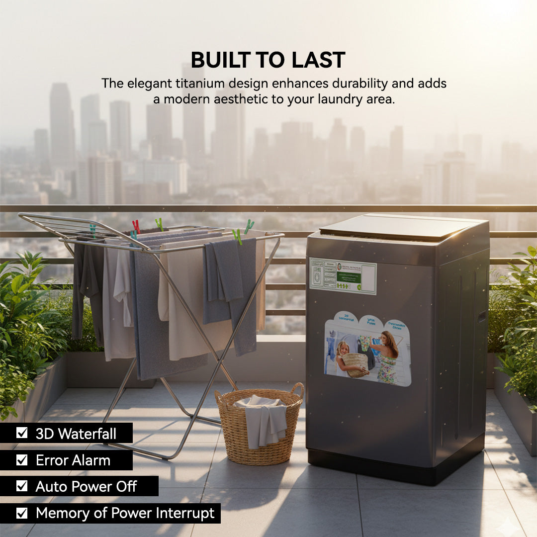 8 KG Top Loading Fully Automatic Washing Machine, ESMA 4 Star, Energy-Saving