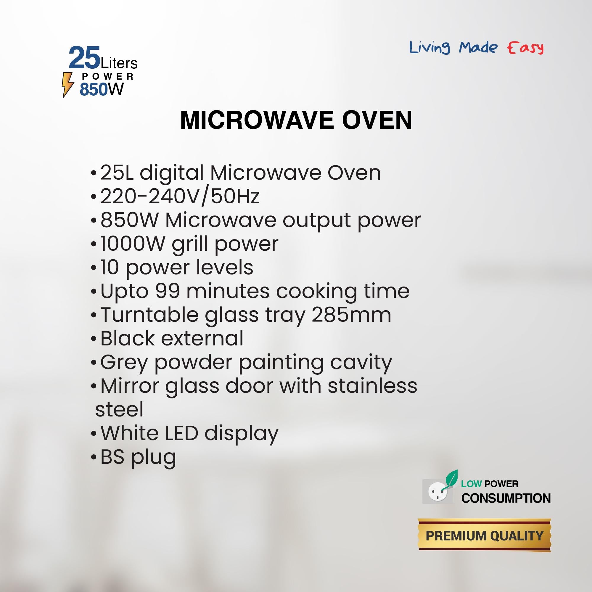 STAR TRACK Microwave oven features