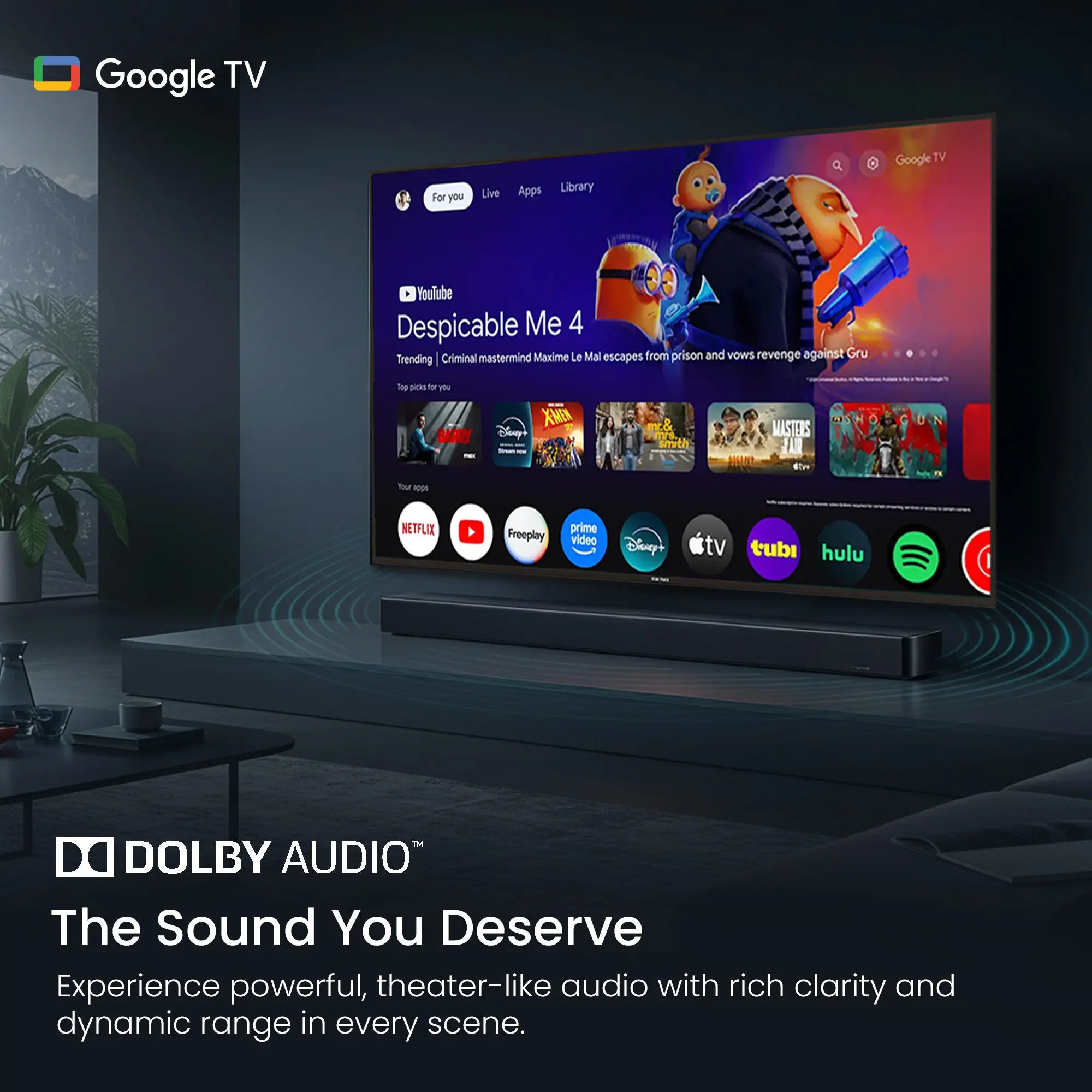 Dolby audio , powerful sound