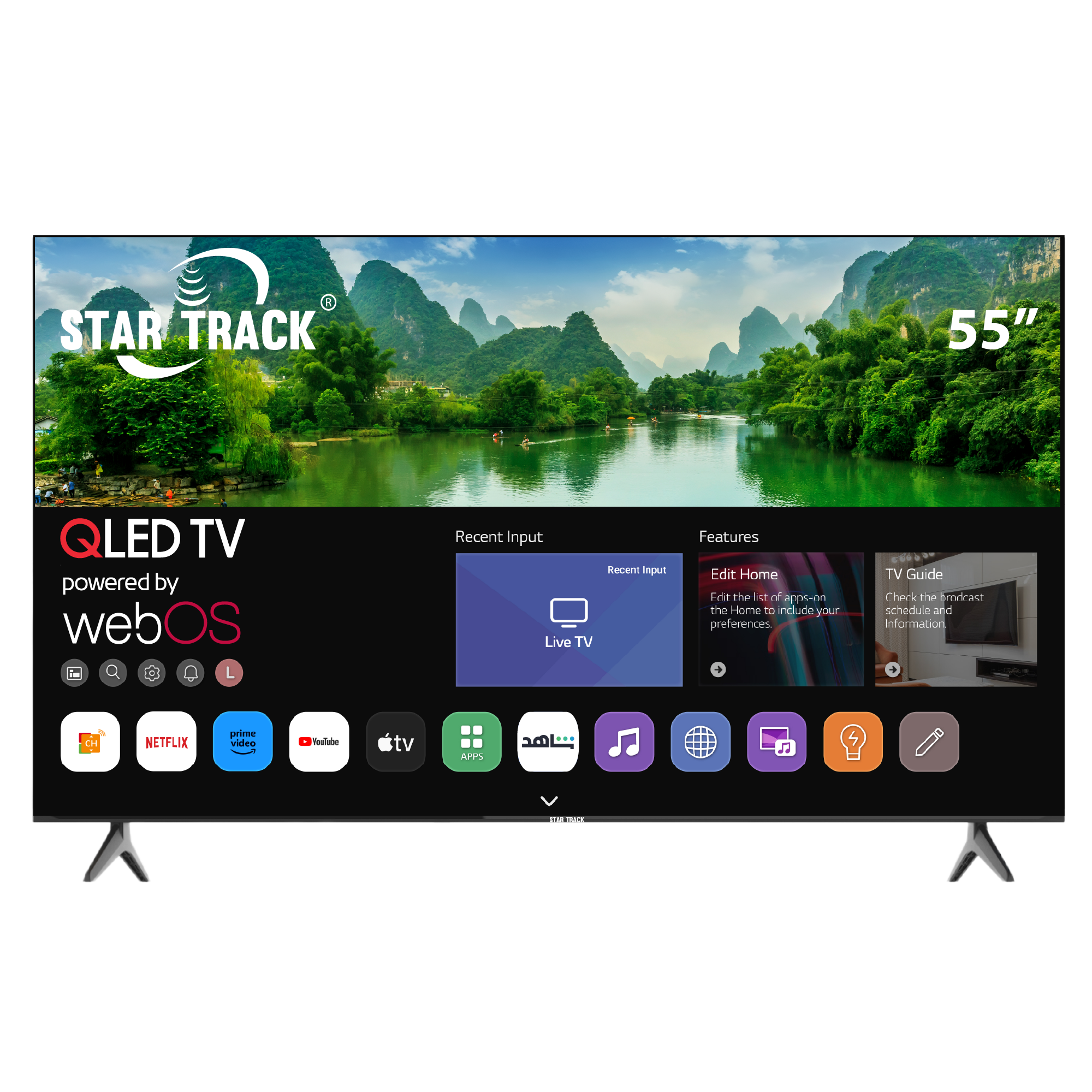 55 Inch QLED 4K Smart TV | HDR10+ | Dolby Audio | 95% Color Volume with Quantum Dot | 350 Nits Ultra Bright Display | WebOS with Apple AirPlay & Home | Air Mouse Remote | Ultra HD Smart TV