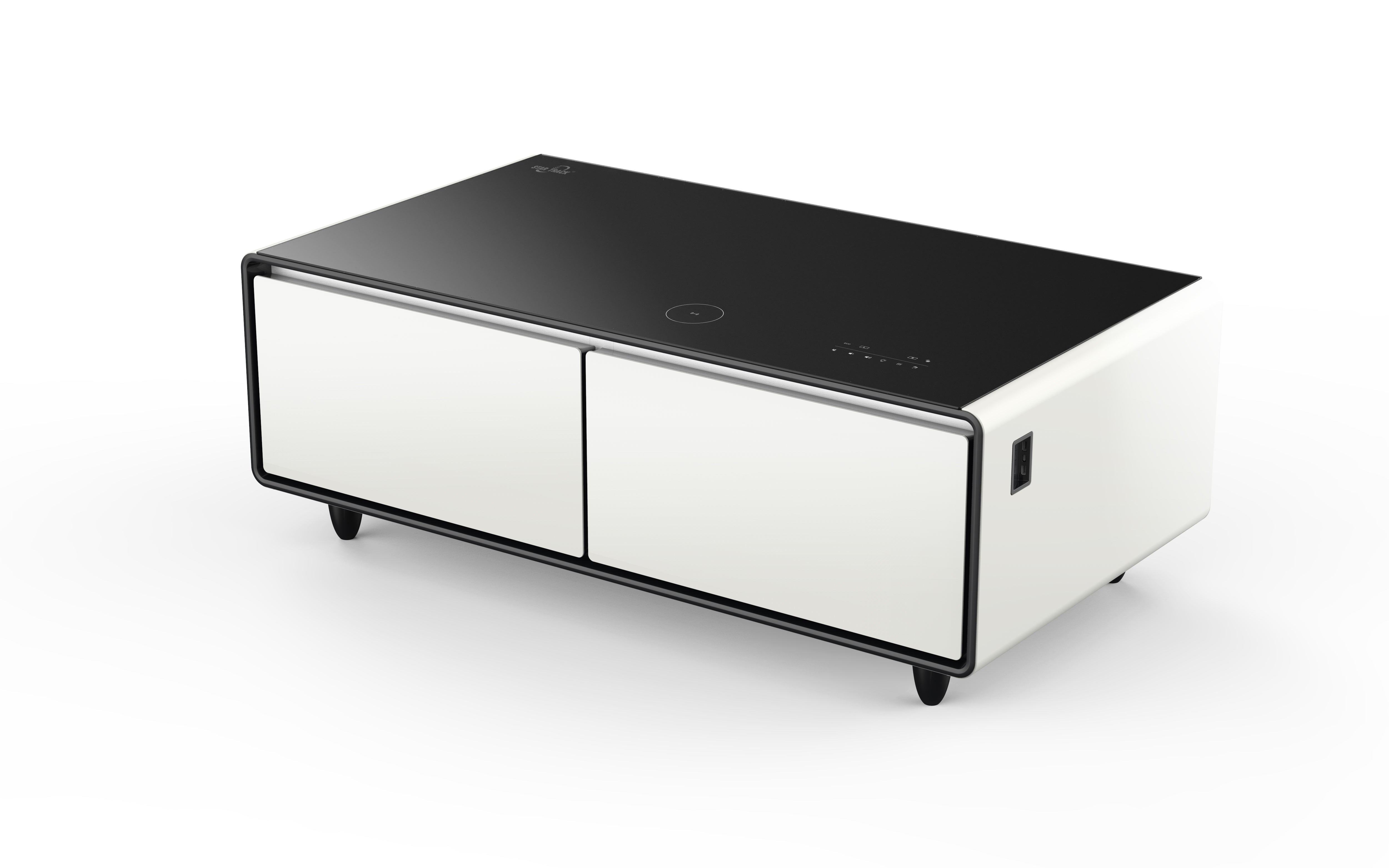 135L Touch Table, Two Refrigerating Cabinets, Bluetooth, Music Player, USB and Wireless charging, Surround Sound Speakers