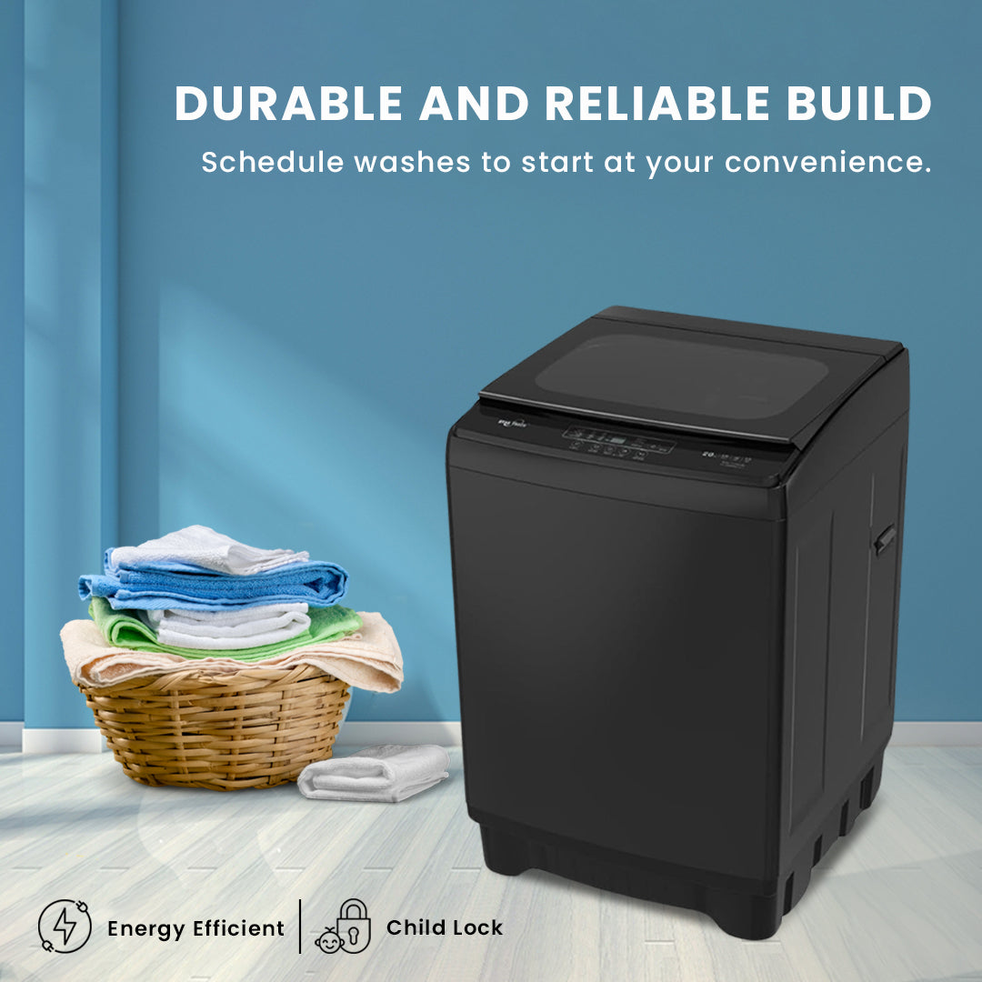 fully automatic 20 kg washing machine black top load