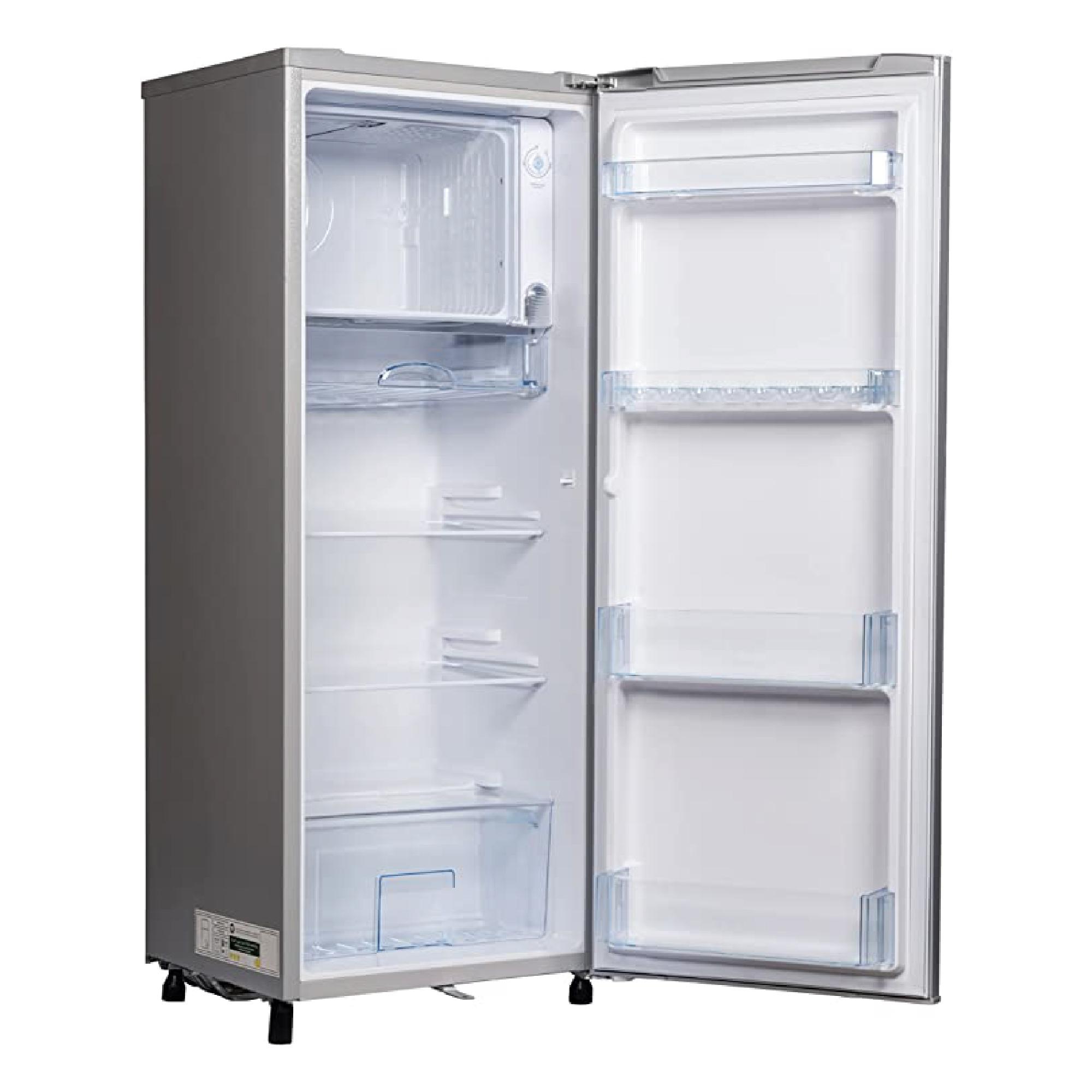 275L Single Door Refrigerator, Grey, Child lock, Compact, Energy-Efficient, Adjustable Shelves