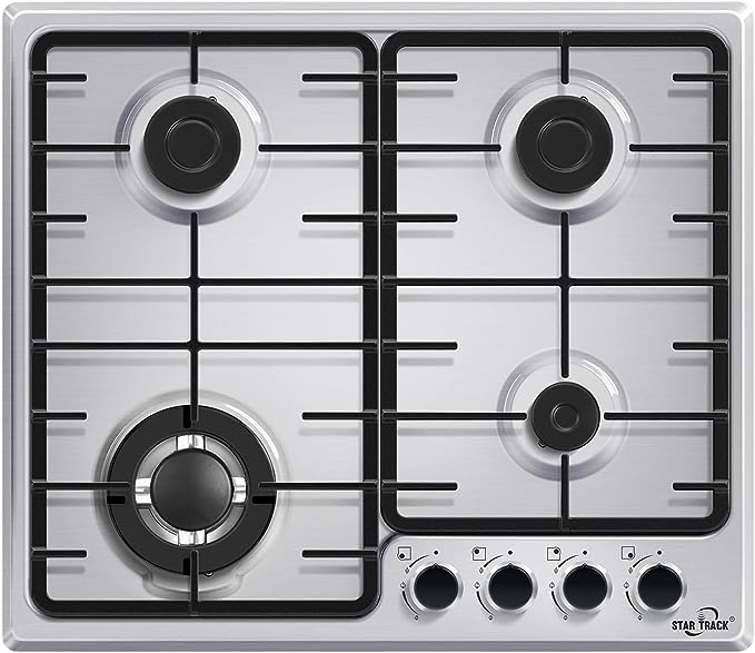Star Track Stainless Steel 4 Burners Full Sabaf  SH-KL60-I  Built-In Gas Hob with Automatic Ignition System