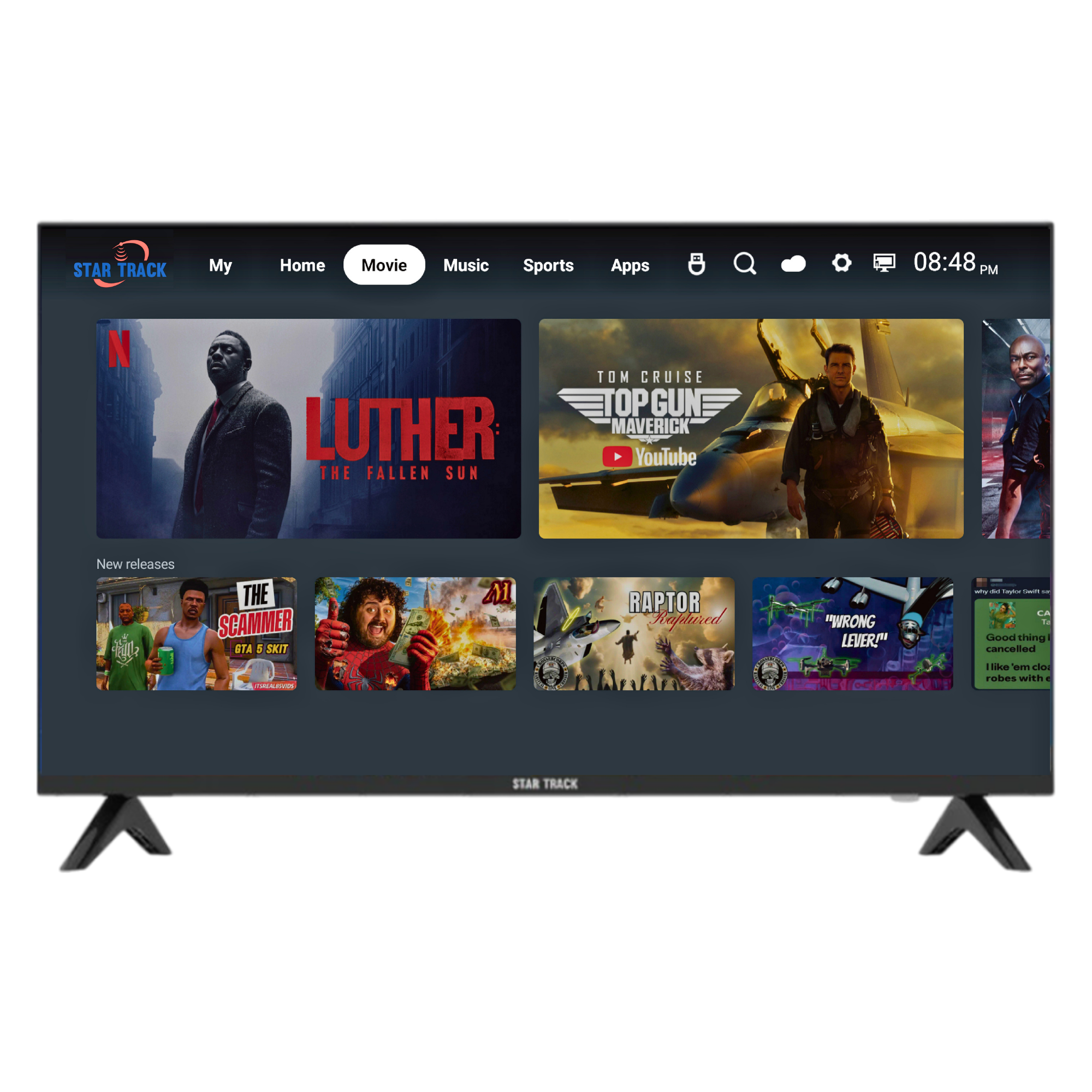 32" Smart TV | Android 14, HD Ready, Netflix, YouTube, Miracast, Bezel less, Satellite receiver