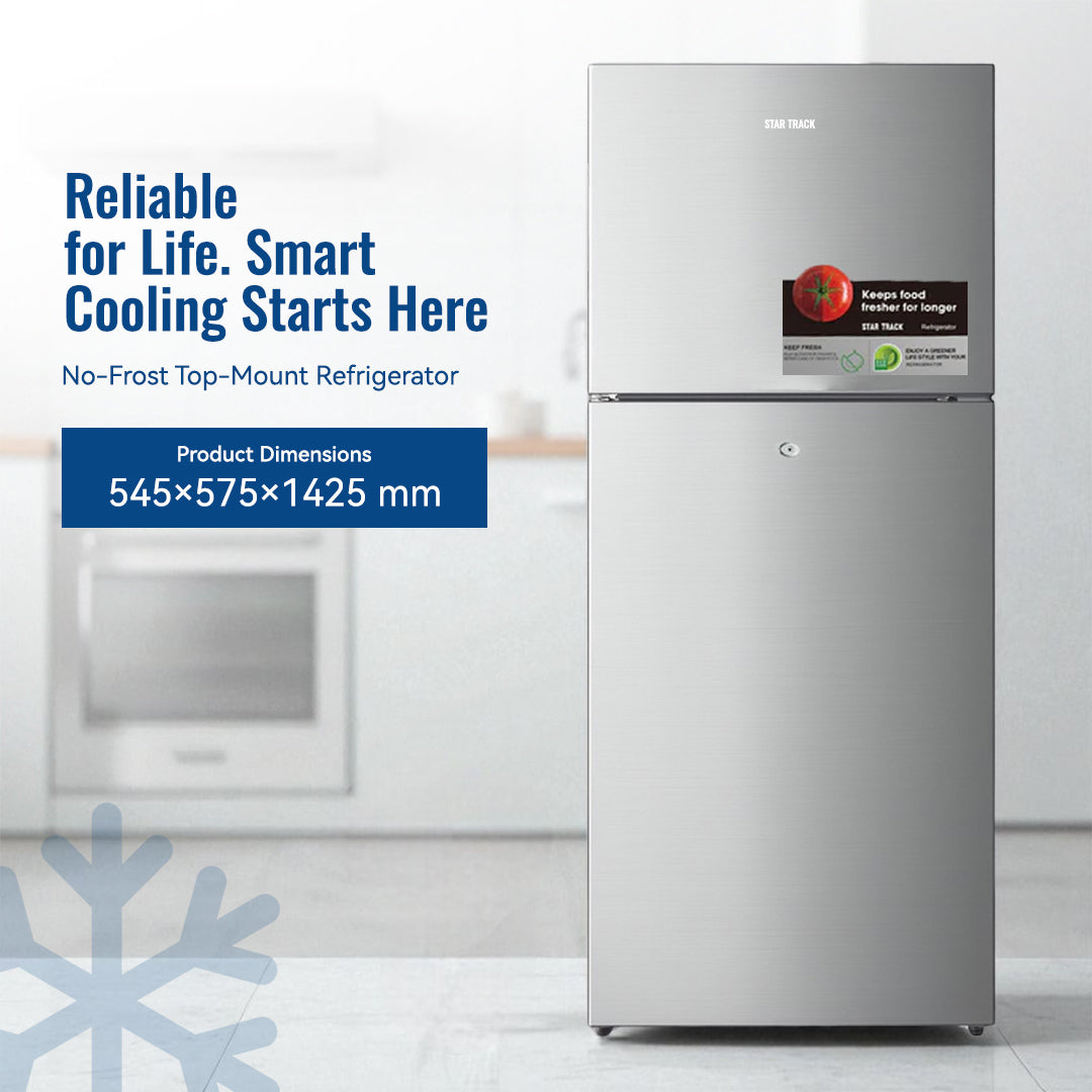 260L Top Mount Refrigerator, No Frost, Reliable for Life, Smart Technology, Multiple Air Flow, Quick Cooling