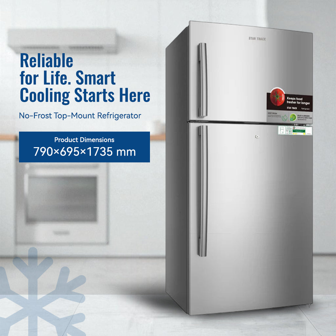 550L Top Mount Refrigerator, No Frost, Reliable for Life, Smart Technology, Multiple Air Flow, Quick Cooling