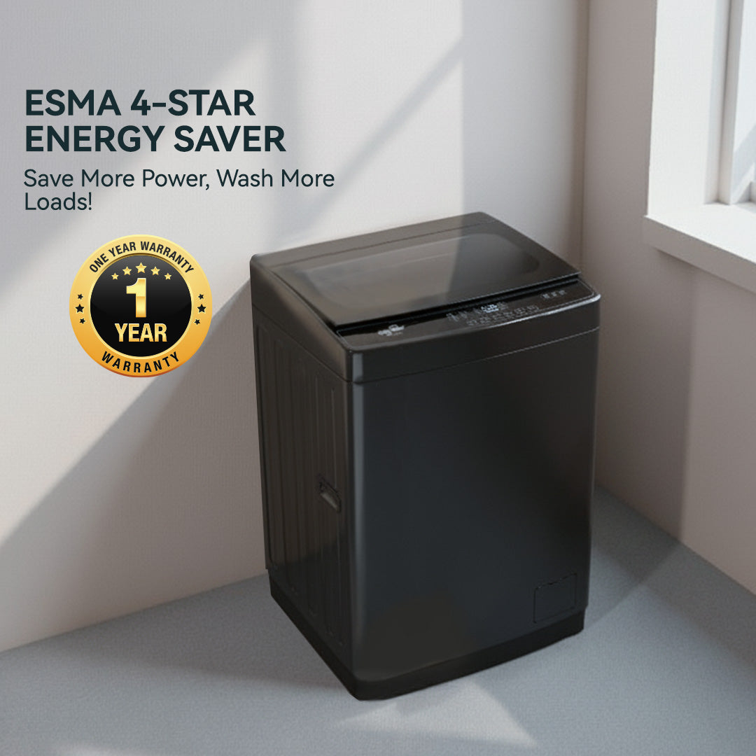 20kg Top Load Washing Machine with Digital LED Display, 8 Programs, Fuzzy Logic, Air Dry, Child Lock, Stainless Steel Drum, 3D Waterfall & Energy-Saving Tub