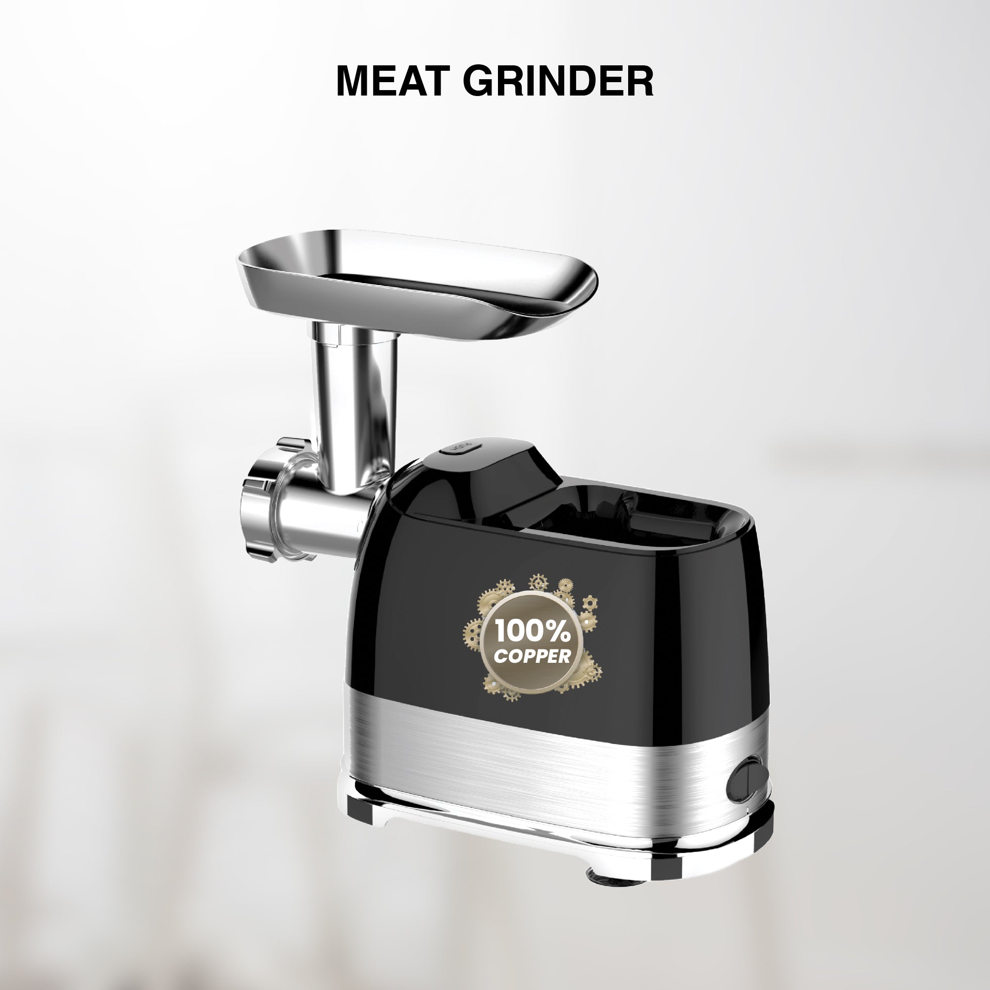 STAR TRACK Meat Grinder, 1300W Lock Power, 100% Copper Motor, Stainless Steel Body, Sausage Nozzles & Shredding Blades, Premium Quality