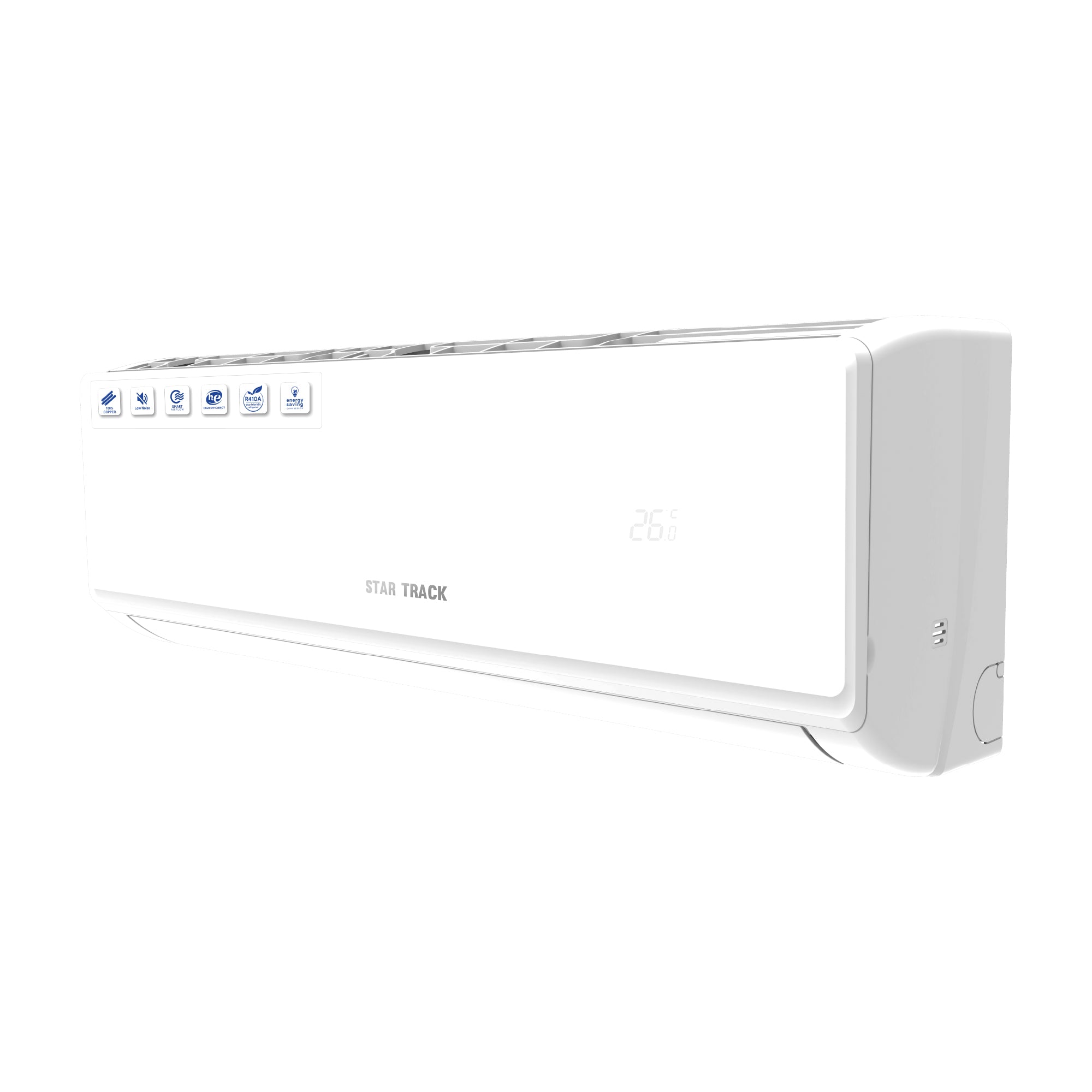 1 Ton Split Air Conditioner, R410A, 12000 BTU, T1 Rotary Compressor, Smart Remote Control, Low Noise